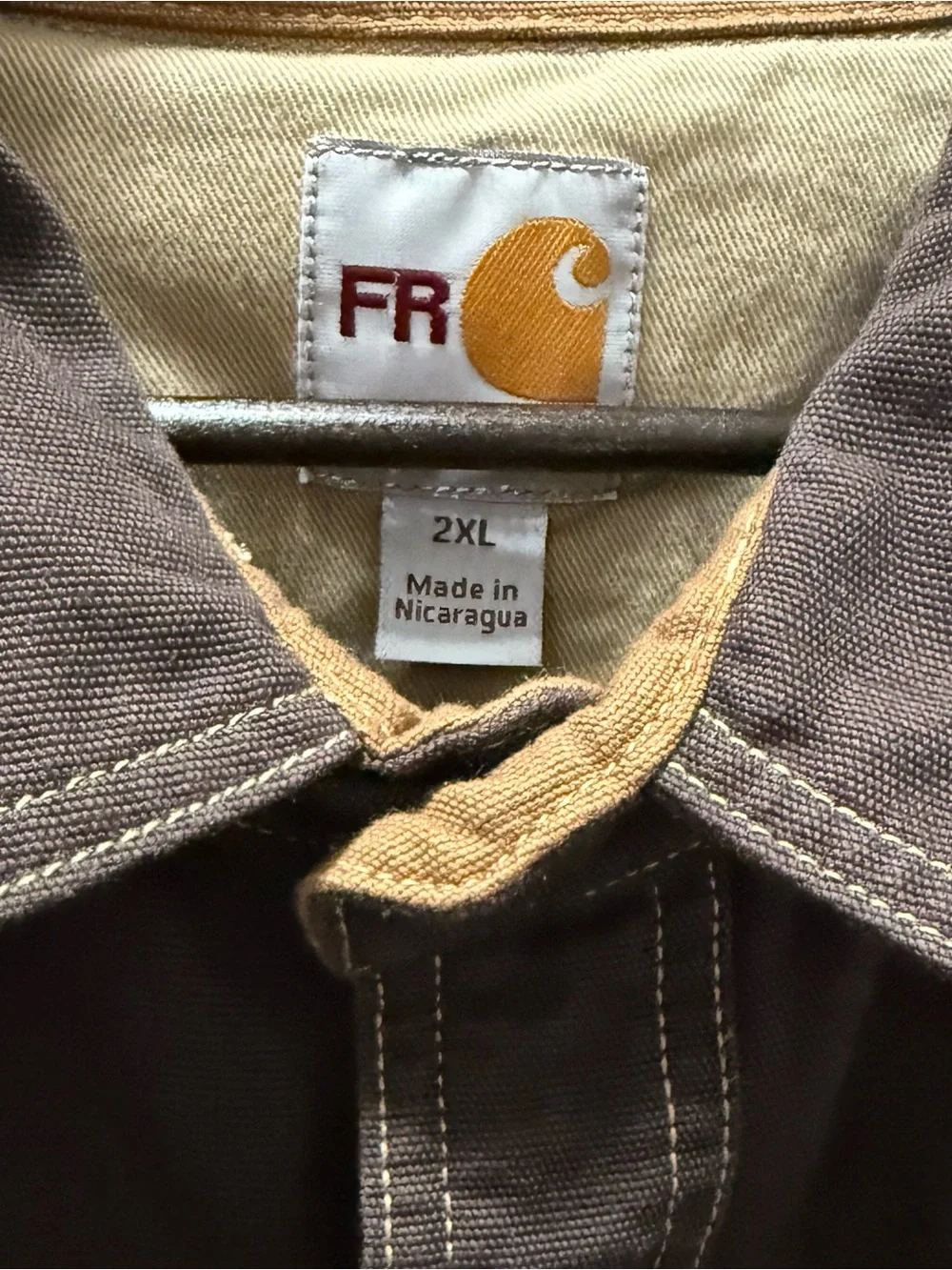 Carhartt FR Rugged Flex Flame Resistant Shirt Jacket 2XL Brown CAT 3 ATPV